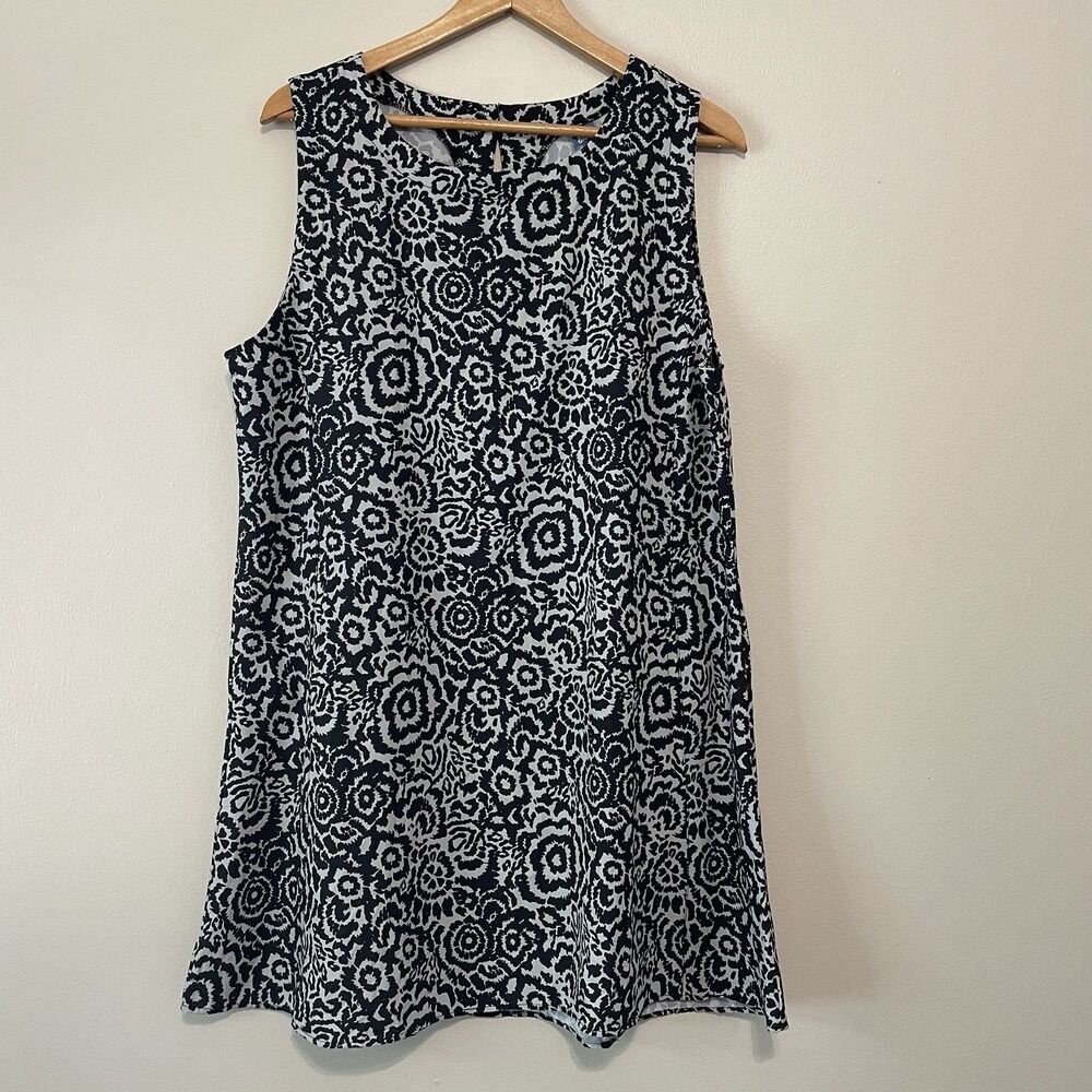RipSkirt Hawaii Dress XL Black Gray Night Blooms Sleeveless Floral Beach Coverup